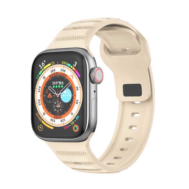 For Apple Watch 5 40mm Dot Texture Fluororubber Watch Band(Starlight) - Watch Bands by PMC TechLife | Online Shopping South Africa | PMC TechLife