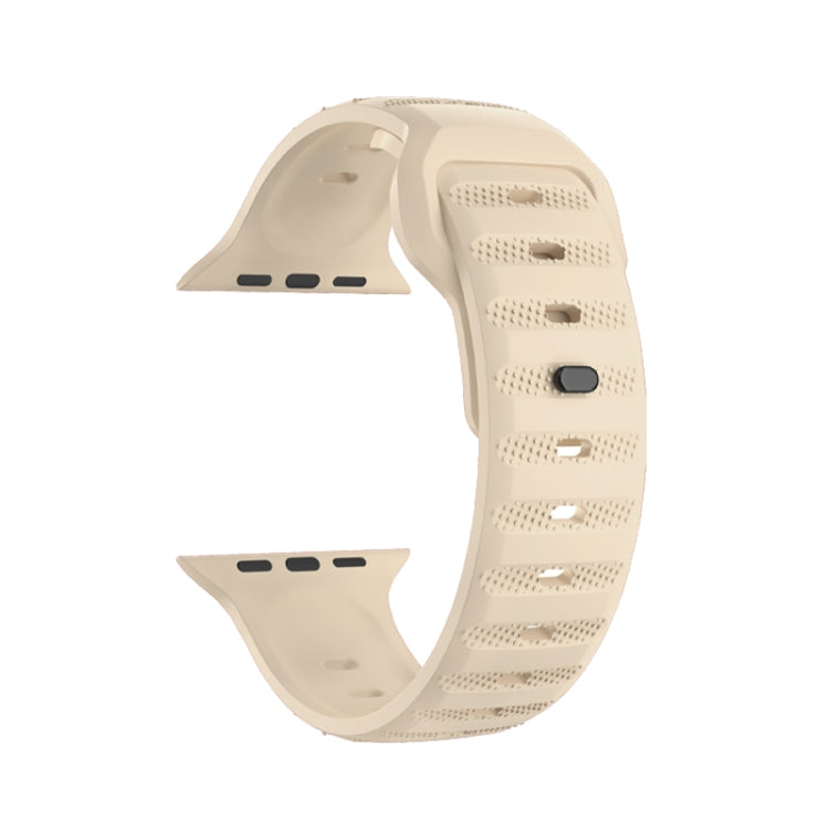 For Apple Watch 5 40mm Dot Texture Fluororubber Watch Band(Starlight) - Watch Bands by PMC TechLife | Online Shopping South Africa | PMC TechLife