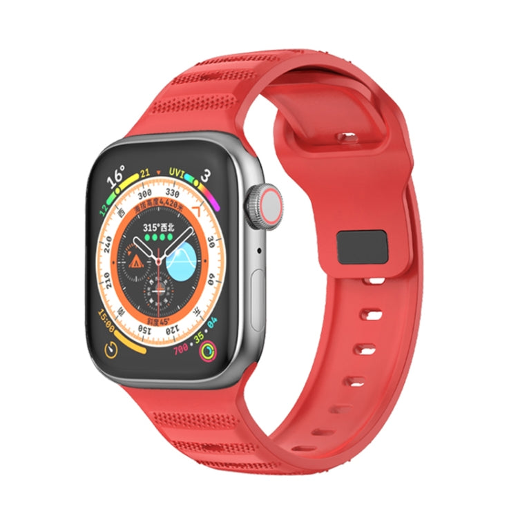 For Apple Watch 4 40mm Dot Texture Fluororubber Watch Band(Red) - Watch Bands by PMC TechLife | Online Shopping South Africa | PMC TechLife