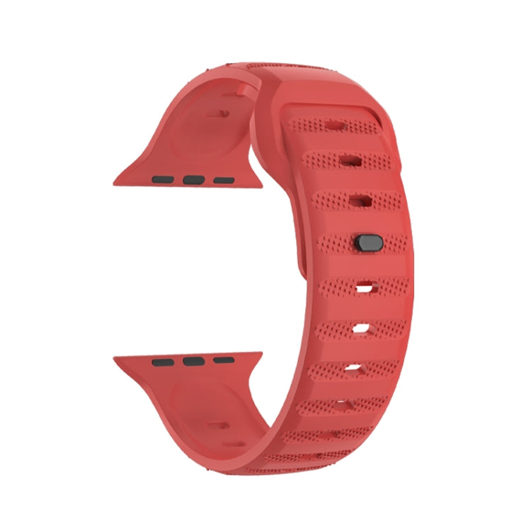 For Apple Watch 2 42mm Dot Texture Fluororubber Watch Band(Red) - Watch Bands by PMC TechLife | Online Shopping South Africa | PMC TechLife