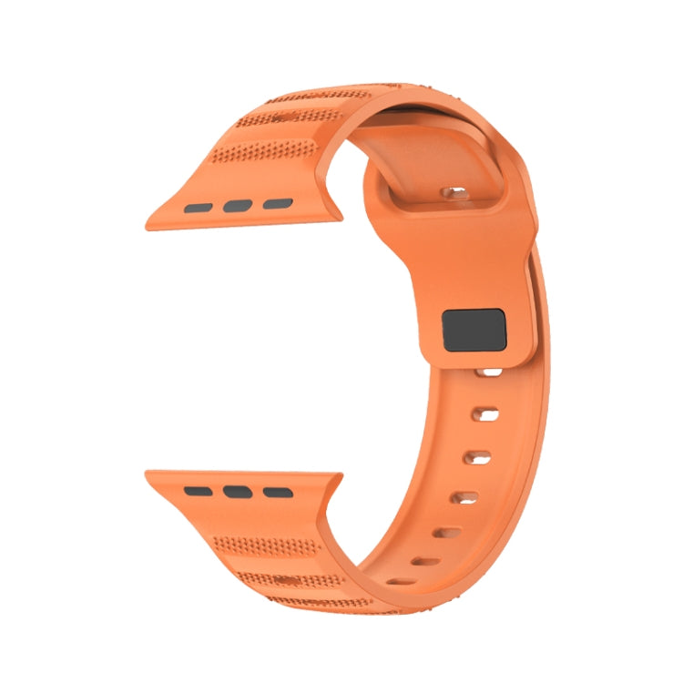 For Apple Watch 38mm Dot Texture Fluororubber Watch Band(Orange) - Watch Bands by PMC TechLife | Online Shopping South Africa | PMC TechLife