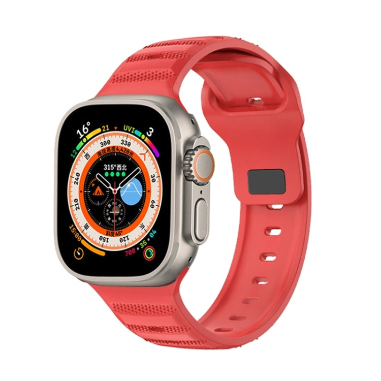 For Apple Watch Ultra 2 49mm Dot Texture Fluororubber Watch Band(Red) - free shipping - PMC TechLife - Order now!