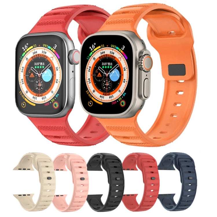 For Apple Watch 4 40mm Dot Texture Fluororubber Watch Band(Starlight) - Watch Bands by PMC TechLife | Online Shopping South Africa | PMC TechLife