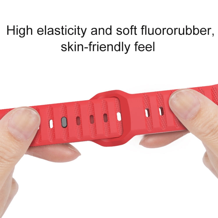 For Apple Watch 4 40mm Dot Texture Fluororubber Watch Band(Starlight) - Watch Bands by PMC TechLife | Online Shopping South Africa | PMC TechLife