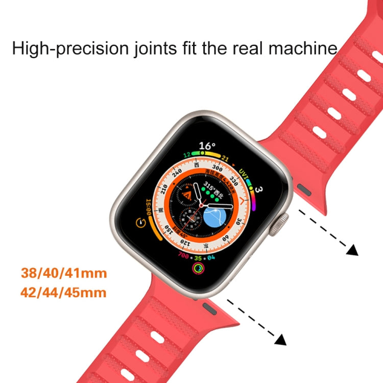 For Apple Watch 42mm Dot Texture Fluororubber Watch Band(Orange) - Watch Bands by PMC TechLife | Online Shopping South Africa | PMC TechLife