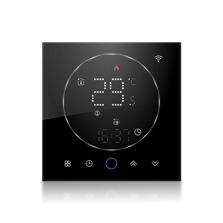 BHT-008GBL 95-240V AC 16A Smart Home Electric Heating LED Thermostat Without WiFi(Black) - Thermostat & Thermometer by PMC TechLife | Online Shopping South Africa | PMC TechLife