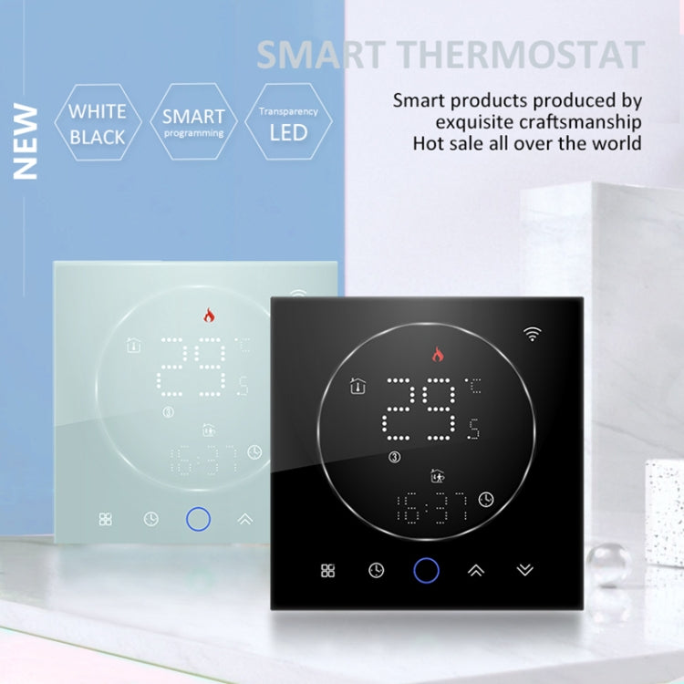 BHT-008GBLW 95-240V AC 16A Smart Home Electric Heating LED Thermostat With WiFi(Black) - Thermostat & Thermometer by PMC TechLife | Online Shopping South Africa | PMC TechLife