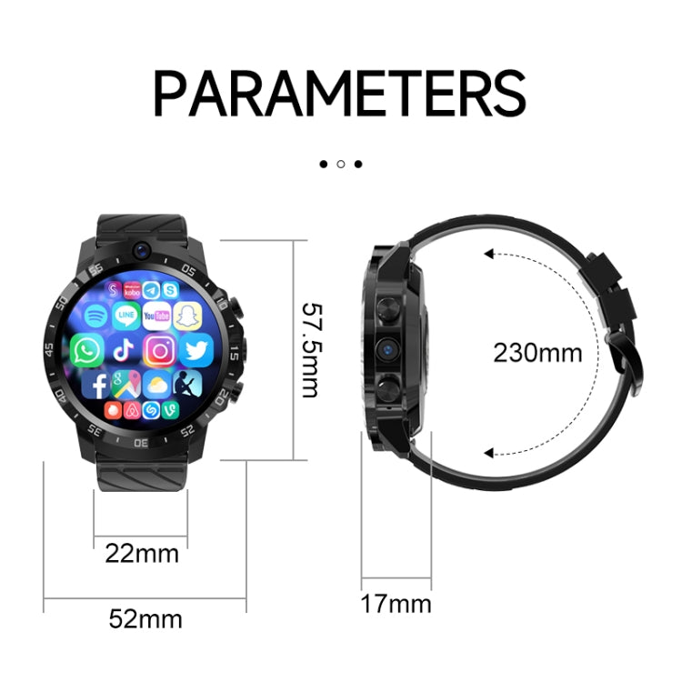 MT27 4G+64G 1.6 inch IP67 Waterproof 4G Android 8.1 Smart Watch Support Heart Rate / GPS, Type:Leather Band - Android Watch by PMC TechLife | Online Shopping South Africa | PMC TechLife