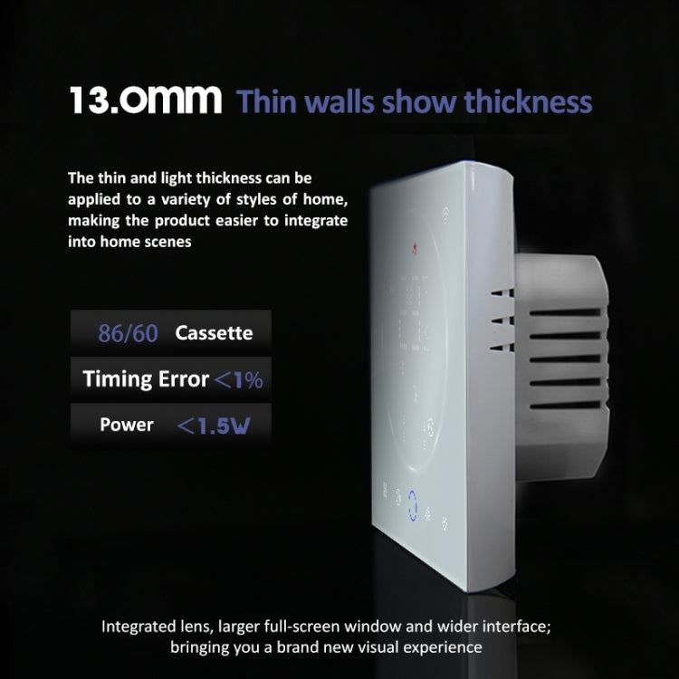 BHT-008GCL 95-240V AC 5A Smart Home Boiler Heating LED Thermostat Without WiFi(White) - free shipping - PMC TechLife - Order now!
