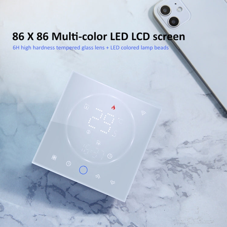 BHT-008GCL 95-240V AC 5A Smart Home Boiler Heating LED Thermostat Without WiFi(White) - free shipping - PMC TechLife - Order now!