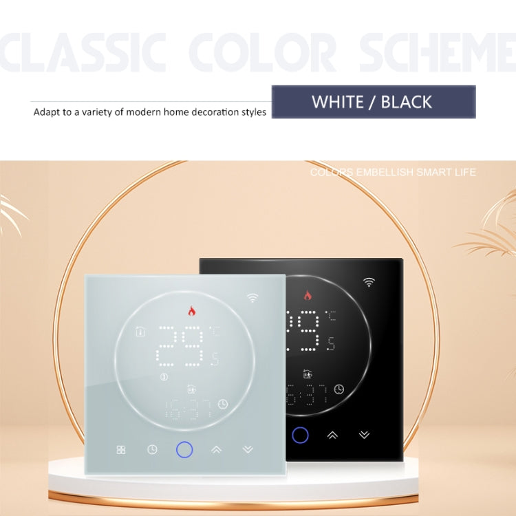 BHT-008GCL 95-240V AC 5A Smart Home Boiler Heating LED Thermostat Without WiFi(White) - free shipping - PMC TechLife - Order now!