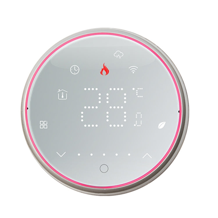 BHT-6001GALW 95-240V AC 5A Smart Round Thermostat Water Heating LED Thermostat With WiFi(White) - Thermostat & Thermometer by PMC TechLife | Online Shopping South Africa | PMC TechLife