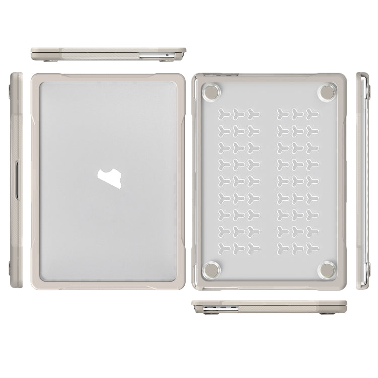 For MacBook Air 13.6 inch A2681 2022 Translucent Laptop Protective Case(Khaki) - MacBook Air Cases by PMC TechLife | Online Shopping South Africa | PMC TechLife