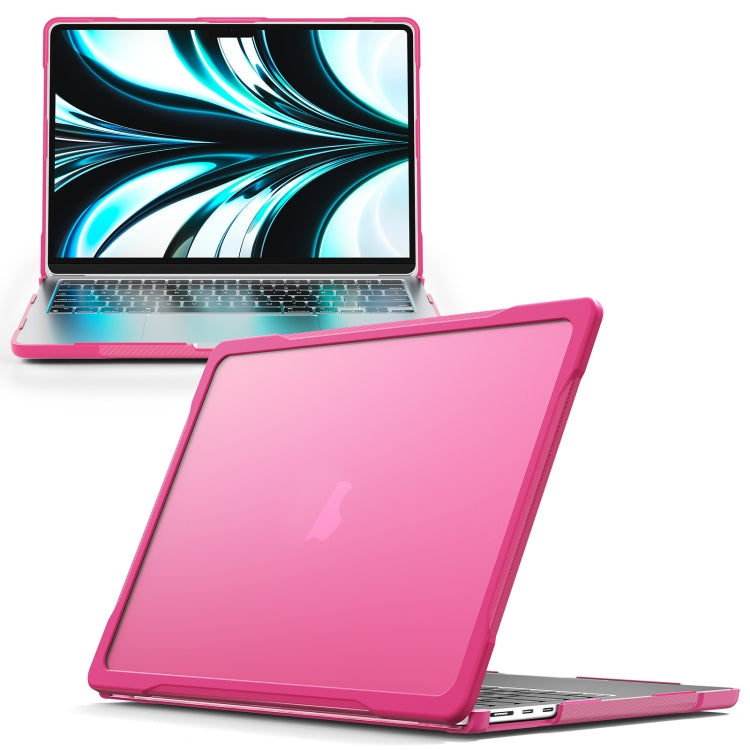 For MacBook Air 13.6 inch A2681 2022 Translucent Laptop Protective Case(Rose Red) - MacBook Air Cases by PMC TechLife | Online Shopping South Africa | PMC TechLife