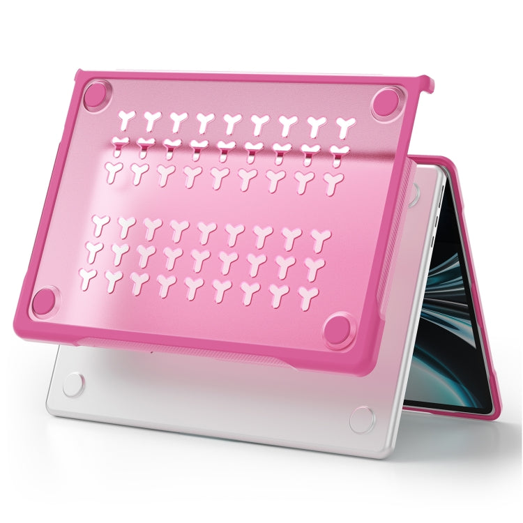 For MacBook Air 13.6 inch A2681 2022 Translucent Laptop Protective Case(Rose Red) - MacBook Air Cases by PMC TechLife | Online Shopping South Africa | PMC TechLife