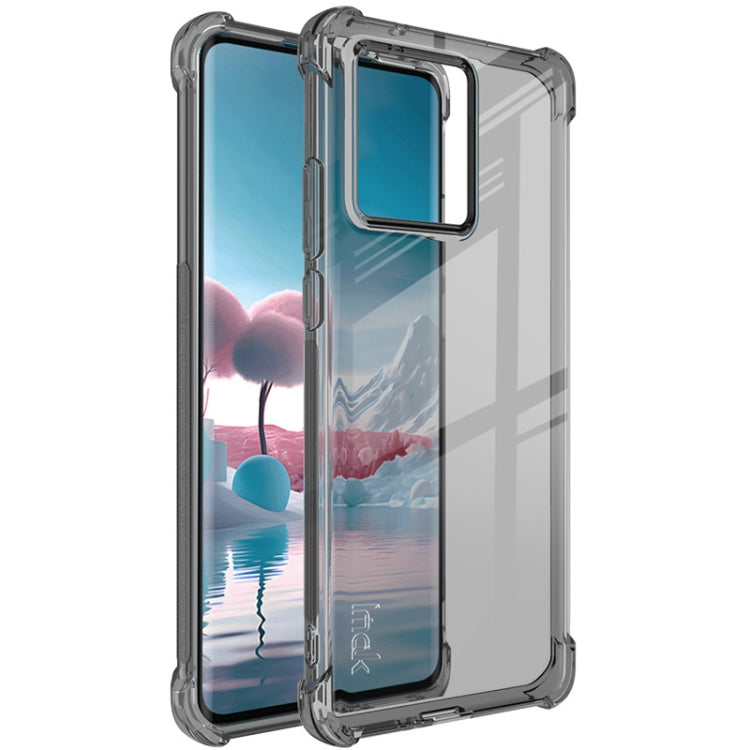 For Motorola Edge 40 Neo imak Shockproof Airbag TPU Phone Case(Transparent Black) - Motorola Cases by imak | Online Shopping South Africa | PMC TechLife | Buy Now Pay Later Mobicred