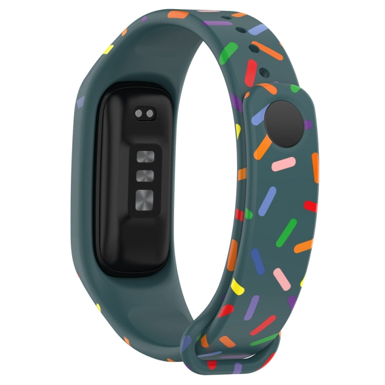 For OPPO Band Sports Rainbow Dots Silicone Watch Band(Dark Green) -  by PMC TechLife | Online Shopping South Africa | PMC TechLife