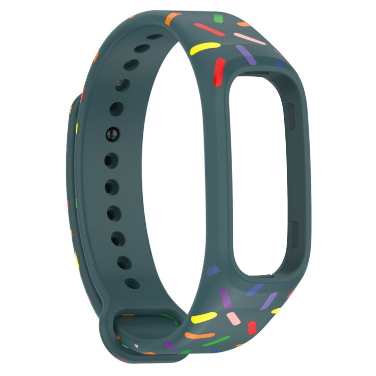 For OPPO Band Sports Rainbow Dots Silicone Watch Band(Dark Green) -  by PMC TechLife | Online Shopping South Africa | PMC TechLife