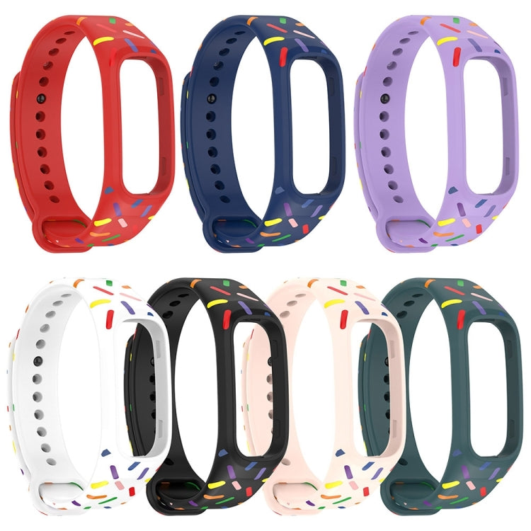 For OPPO Band Sports Rainbow Dots Silicone Watch Band(Dark Green) -  by PMC TechLife | Online Shopping South Africa | PMC TechLife