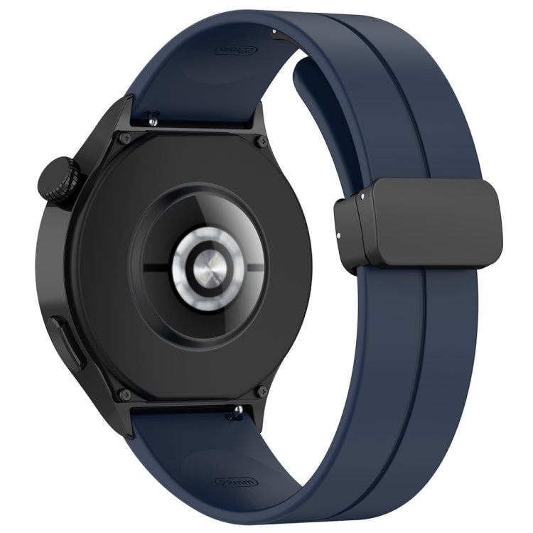 For Huawei Watch 4 / Watch 4 Pro Folding Buckle Silicone Watch Band(Midnight Blue) - Watch Bands by PMC TechLife | Online Shopping South Africa | PMC TechLife