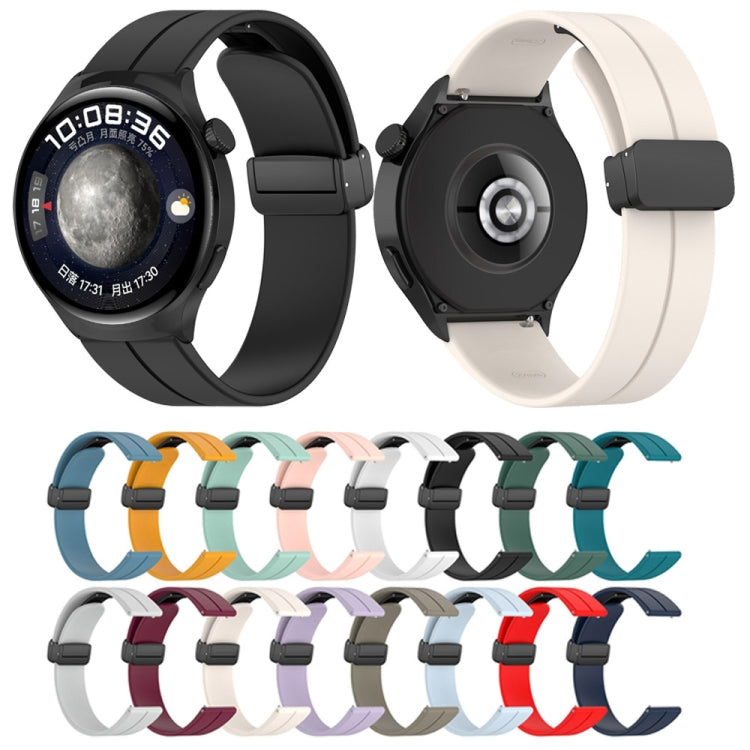 For Huawei Watch 4 / Watch 4 Pro Folding Buckle Silicone Watch Band(Green) - Watch Bands by PMC TechLife | Online Shopping South Africa | PMC TechLife