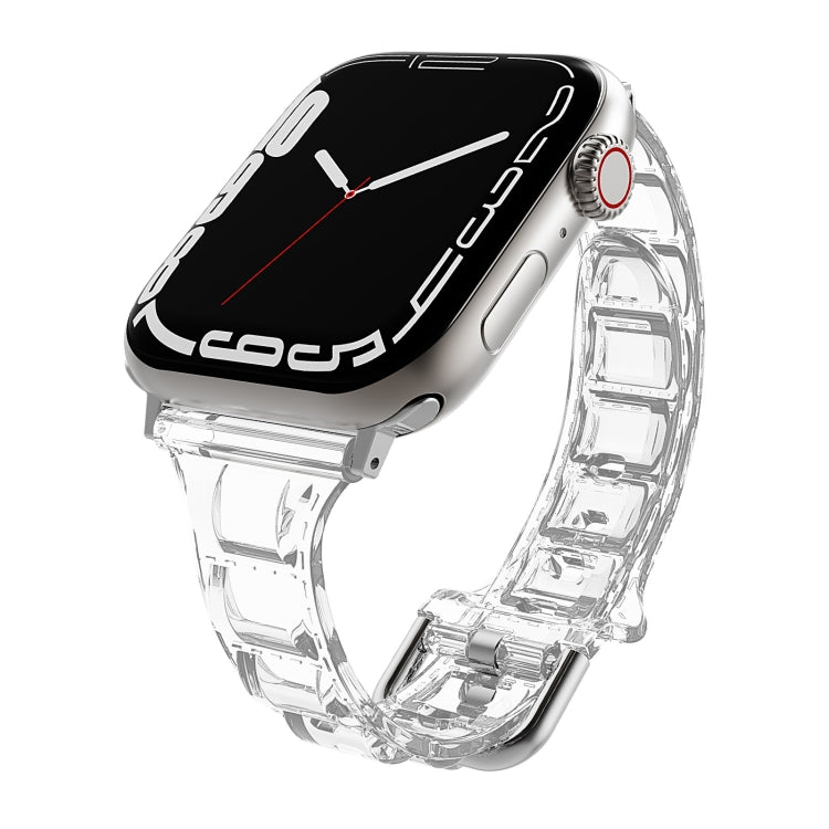 For Apple Watch SE 2022 40mm Cube Airbag Clear TPU Watch Band(Transparent) - Watch Bands by PMC TechLife | Online Shopping South Africa | PMC TechLife