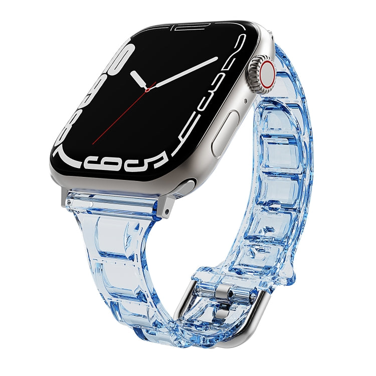 For Apple Watch 5 40mm Cube Airbag Clear TPU Watch Band(Blue) - Watch Bands by PMC TechLife | Online Shopping South Africa | PMC TechLife