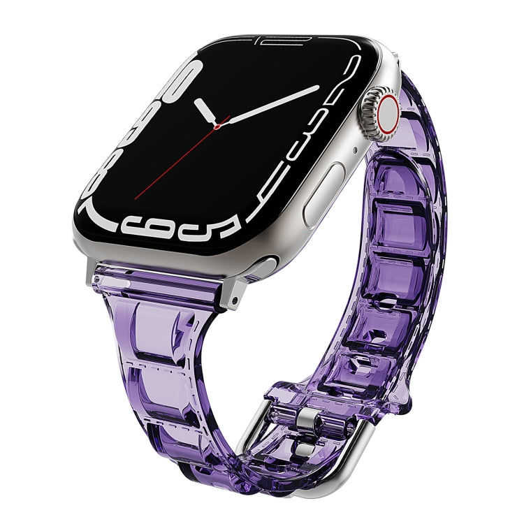 For Apple Watch 38mm Cube Airbag Clear TPU Watch Band(Pink) - Watch Bands by PMC TechLife | Online Shopping South Africa | PMC TechLife