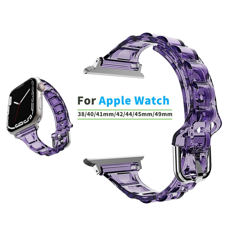 For Apple Watch Ultra 49mm Cube Airbag Clear TPU Watch Band(Red) - Watch Bands by PMC TechLife | Online Shopping South Africa | PMC TechLife