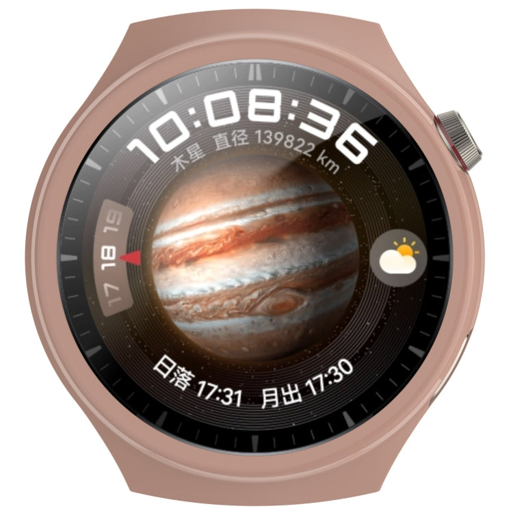 For Huawei Watch 4 Pro Half Coverage Hollowed Watch Protective Case + Hydrogel Film Set(Pink) - Watch Cases by PMC TechLife | Online Shopping South Africa | PMC TechLife