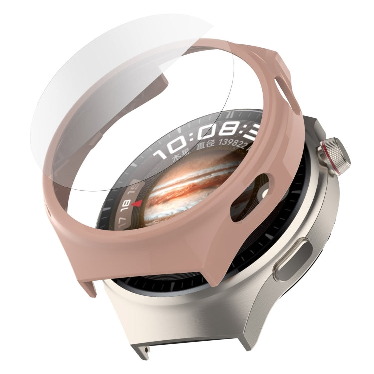 For Huawei Watch 4 Pro Half Coverage Hollowed Watch Protective Case + Hydrogel Film Set(Black) - Watch Cases by PMC TechLife | Online Shopping South Africa | PMC TechLife