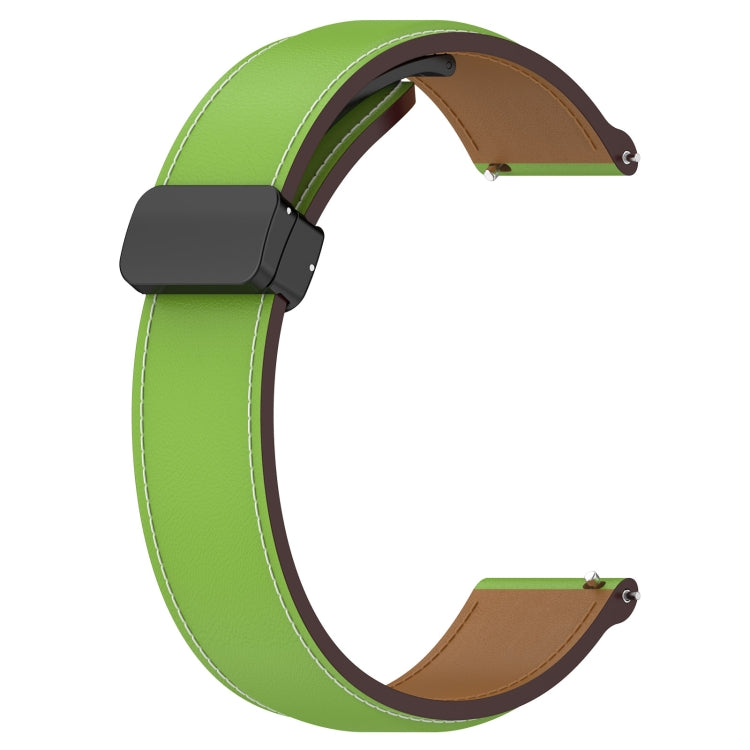 For Huawei Watch 4 / Watch 4 Pro Folding Buckle Genuine Leather Watch Band(Green) - Watch Bands by PMC TechLife | Online Shopping South Africa | PMC TechLife