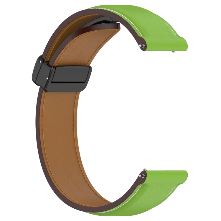 For Huawei Watch 4 / Watch 4 Pro Folding Buckle Genuine Leather Watch Band(Green) - Watch Bands by PMC TechLife | Online Shopping South Africa | PMC TechLife