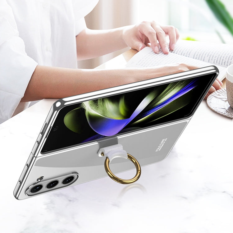 For Samsung Galaxy Z Fold5 GKK Electroplating Phone Case with Ring(Transparent) - free shipping - PMC TechLife - Order now!