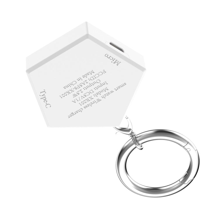 For Huawei Watch 4 / Watch 4 Pro Portable Universal Smart Watch Charger, Port:Micro USB(White) - Charger by PMC TechLife | Online Shopping South Africa | PMC TechLife