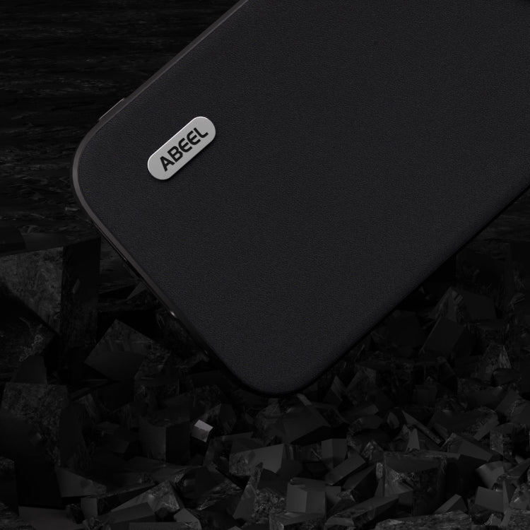 For iPhone 14 ABEEL Genuine Leather Silky Soft Black Edge Phone Case(Black) - free shipping - PMC TechLife - Order now!