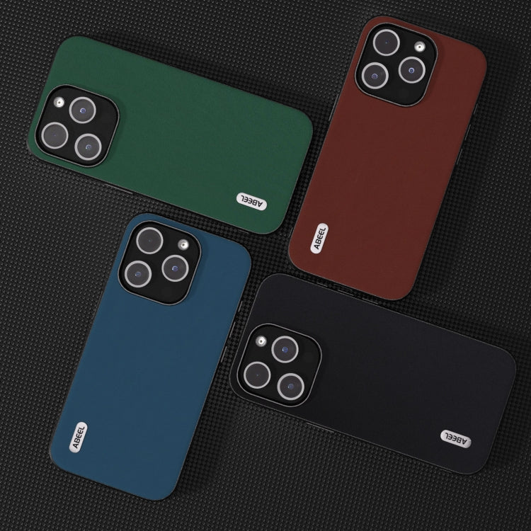 For iPhone 14 Pro Max ABEEL Genuine Leather Silky Soft Black Edge Phone Case(Black) - free shipping - PMC TechLife - Order now!