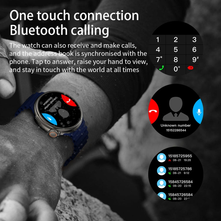 Z78 Ultra 1.52 inch Round Screen HD Smart Watch Supports Heart Rate/Blood Oxygen Monitoring(Blue) - Smart Watches by PMC TechLife | Online Shopping South Africa | PMC TechLife