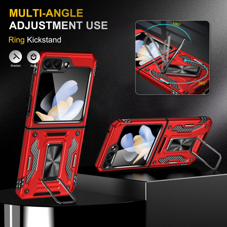 For Samsung Galaxy Z Flip5 5G Armor PC + TPU Camera Shield Phone Case(Red) - free shipping - PMC TechLife - Order now!