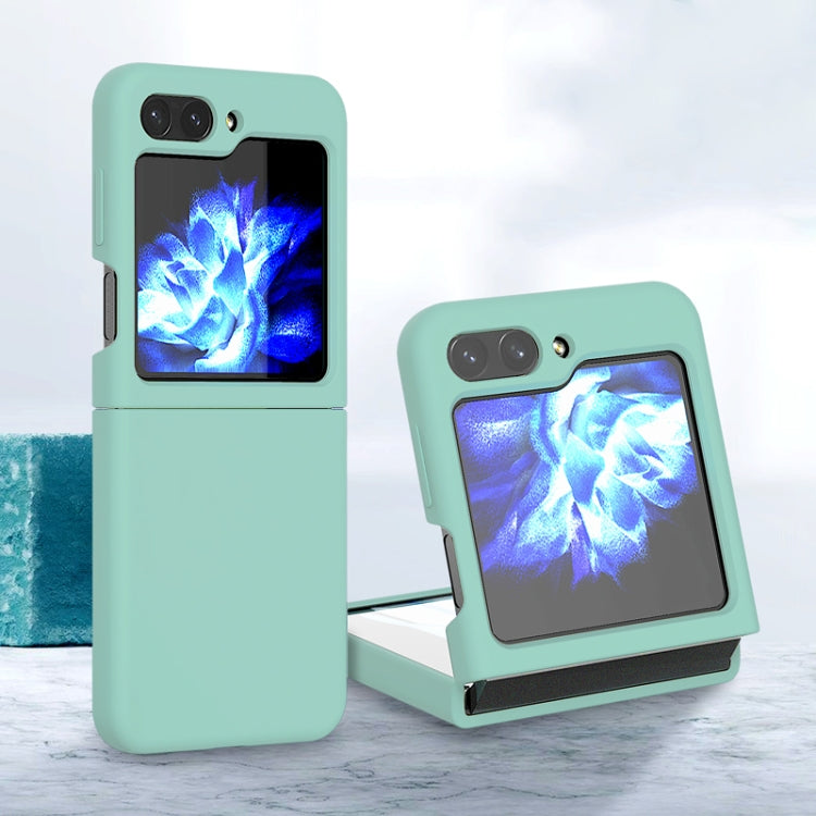 For Samsung Galaxy Z Flip5 Silicone Skin Feel Folding Phone Case(Glacier Blue) - free shipping - PMC TechLife - Order now!