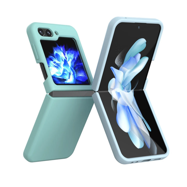 For Samsung Galaxy Z Flip5 Silicone Skin Feel Folding Phone Case(Glacier Blue) - free shipping - PMC TechLife - Order now!