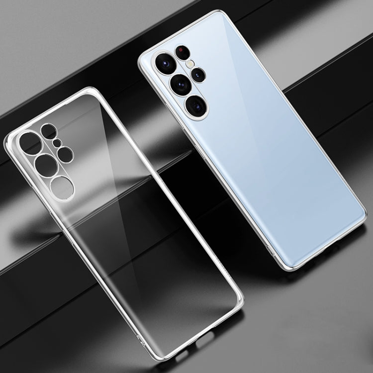 For Samsung Galaxy S23 Ultra 5G SULADA Shockproof Plating TPU Transparent Phone Case(Silver) - free shipping - PMC TechLife - Order now!