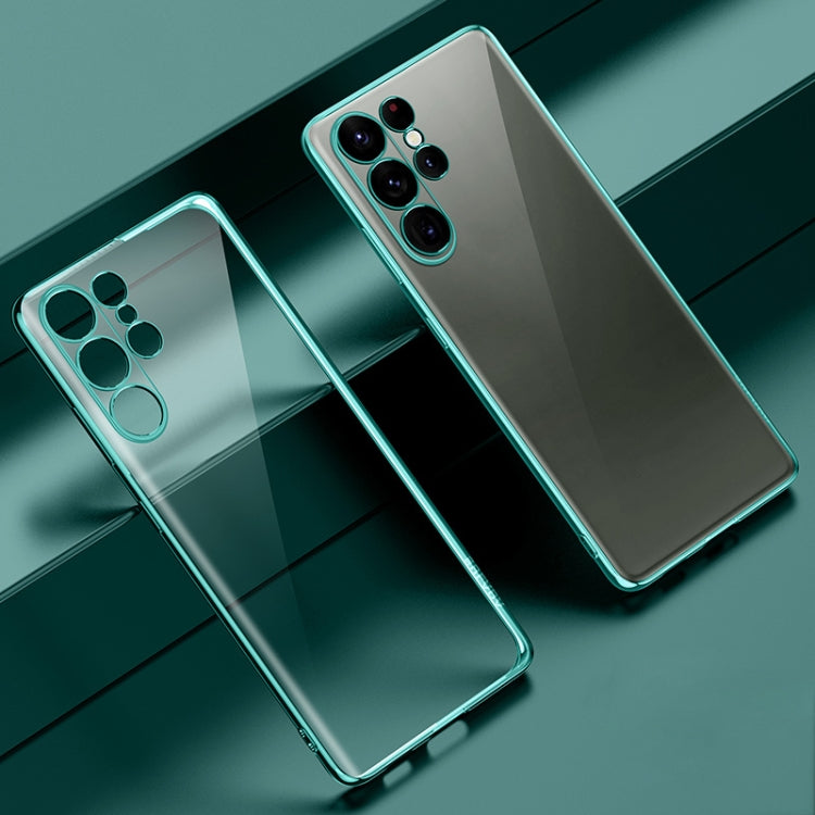 For Samsung Galaxy S23 Ultra 5G SULADA Shockproof Plating TPU Transparent Phone Case(Green) - Galaxy S23 Ultra 5G Cases by SULADA | Online Shopping South Africa | PMC TechLife | Buy Now Pay Later Mobicred