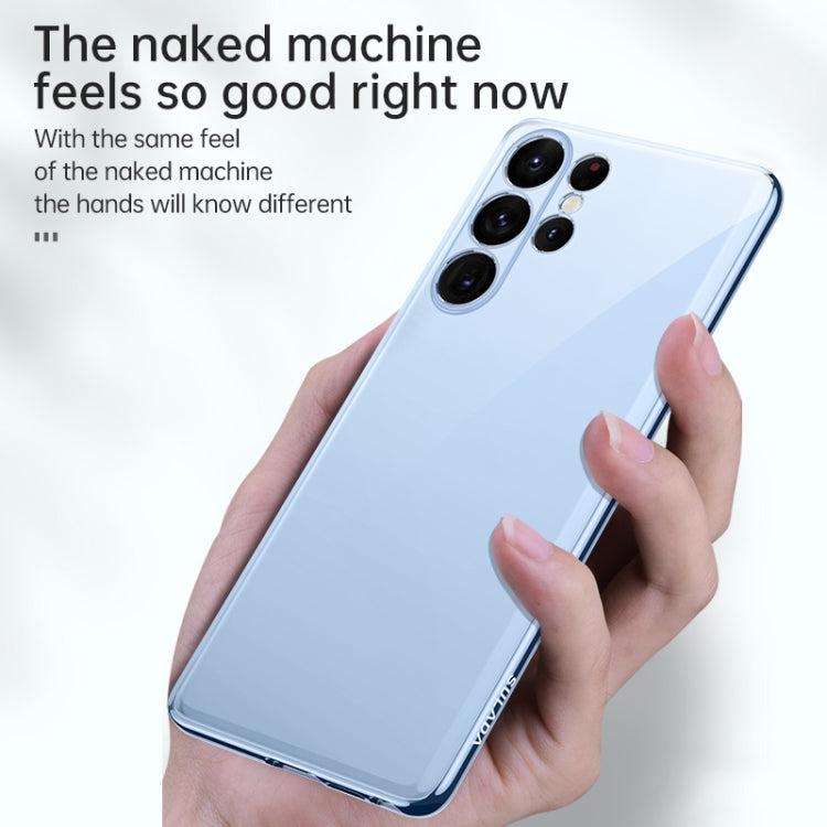 For Samsung Galaxy S23 Ultra 5G SULADA Shockproof Plating TPU Transparent Phone Case(Silver) - free shipping - PMC TechLife - Order now!