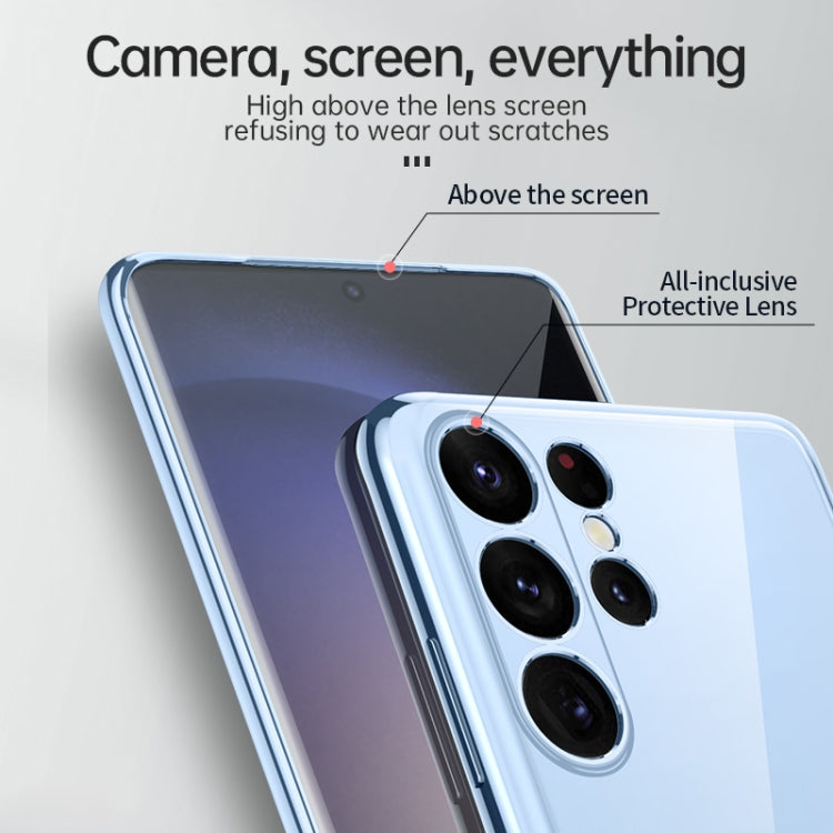 For Samsung Galaxy S23 Ultra 5G SULADA Shockproof Plating TPU Transparent Phone Case(Black) - free shipping - PMC TechLife - Order now!