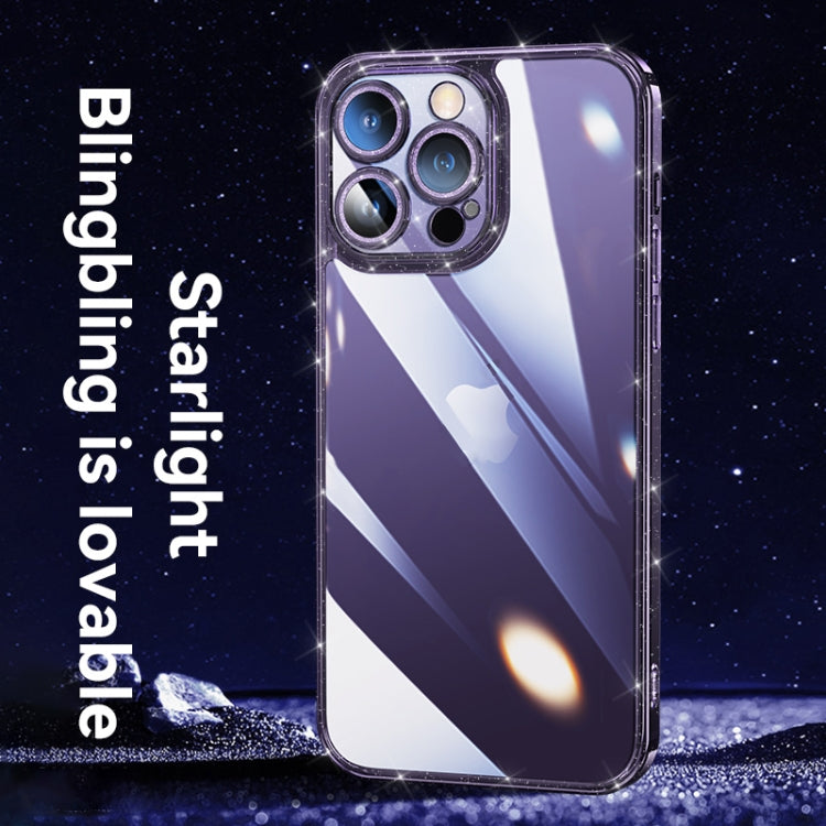 For iPhone 14 Plus SULADA Glittery TPU + Tempered Glass Phone Case(Transparent) - iPhone 14 Plus Cases by SULADA | Online Shopping South Africa | PMC TechLife | Buy Now Pay Later Mobicred