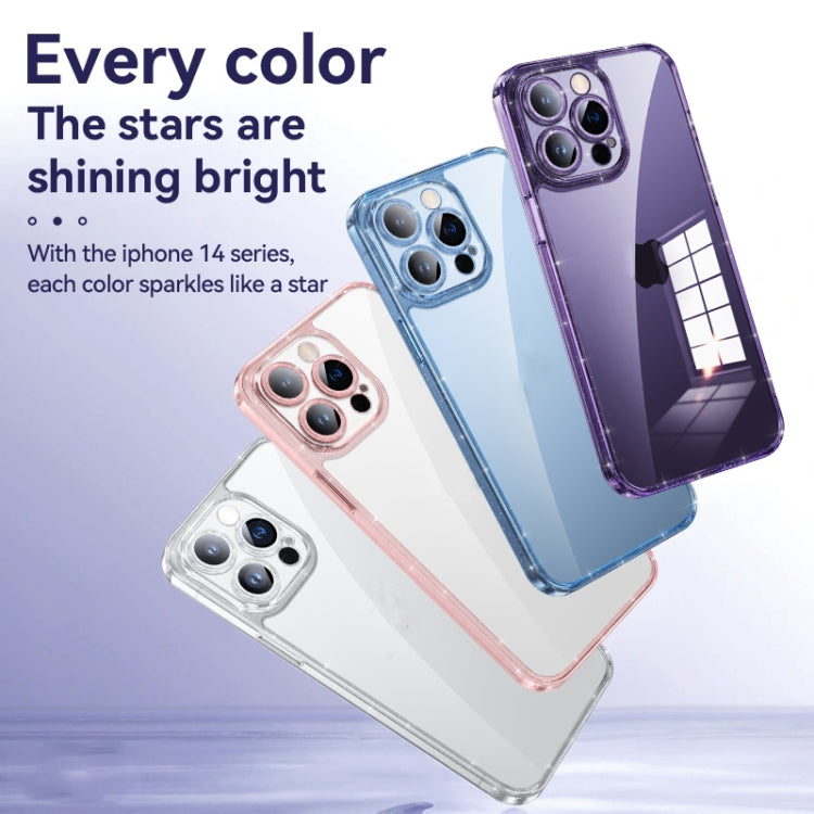 For iPhone 14 Plus SULADA Glittery TPU + Tempered Glass Phone Case(Transparent) - iPhone 14 Plus Cases by SULADA | Online Shopping South Africa | PMC TechLife | Buy Now Pay Later Mobicred