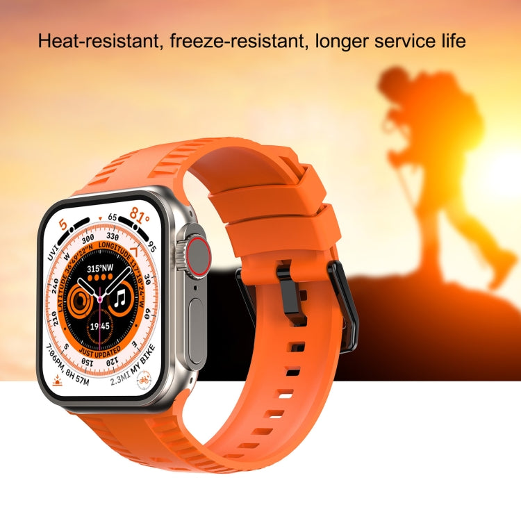 Tire Texture Silicone Watch Band For Apple Watch Ultra 2 49mm(White) - free shipping - PMC TechLife - Order now!