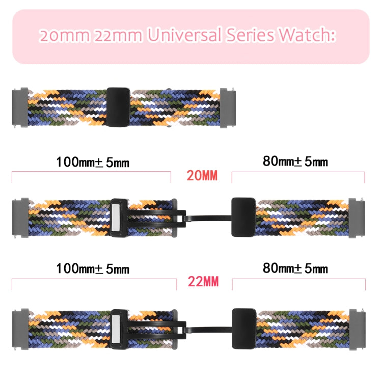Compatible with Garmin VivoMove Trend / Luxe / Style 20mm Magnetic Fold Clasp Woven Watch Band(Denim Color) - free shipping - PMC TechLife - Order now!