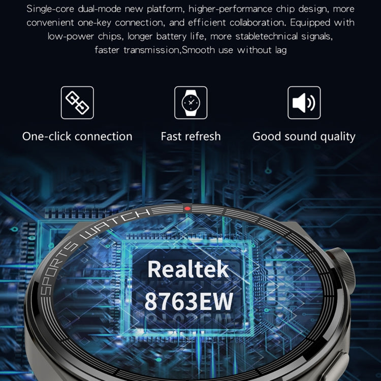 KT62 1.36 inch TFT Round Screen Smart Watch Supports Bluetooth Call/Blood Oxygen Monitoring, Strap:Silicone Strap(Silver) - Smart Watches by PMC TechLife | Online Shopping South Africa | PMC TechLife